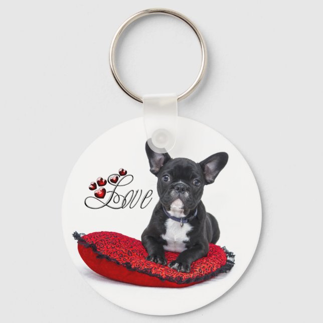 Porte-clés French Bull Dog - Français - Amour (Recto)