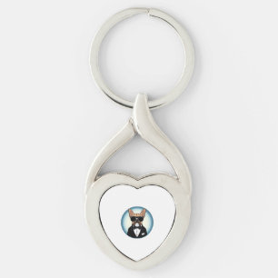 Porte-clés French Bulldog Funny Cute Art
