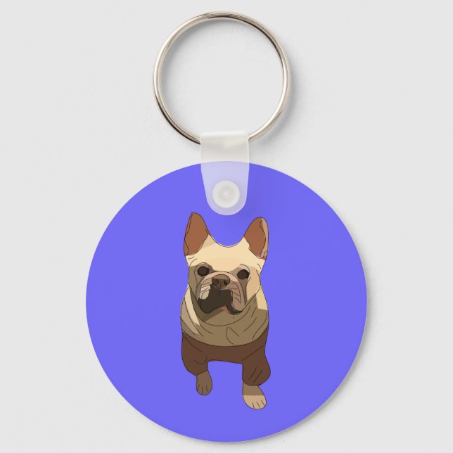 Porte-clés French Bulldog, Lavender Purple (Recto)