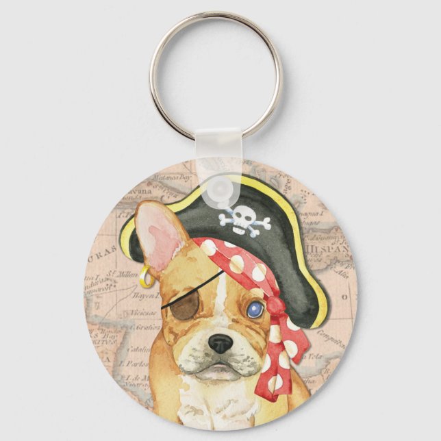 Porte-clés French Bulldog Pirate (Recto)