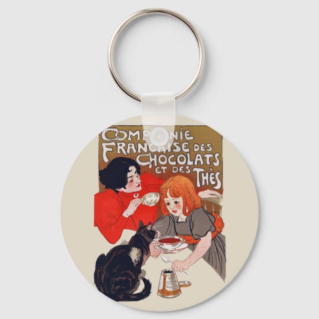 Porte-clés French Chocolate Party Steinlen Art (Recto)