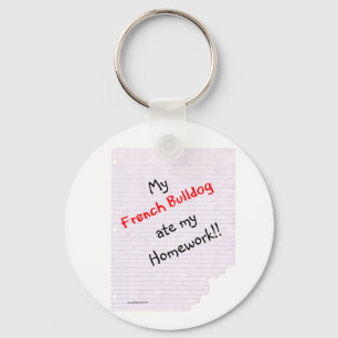 Porte-clés Frenchie Ate Mon Porte - clé de la maison