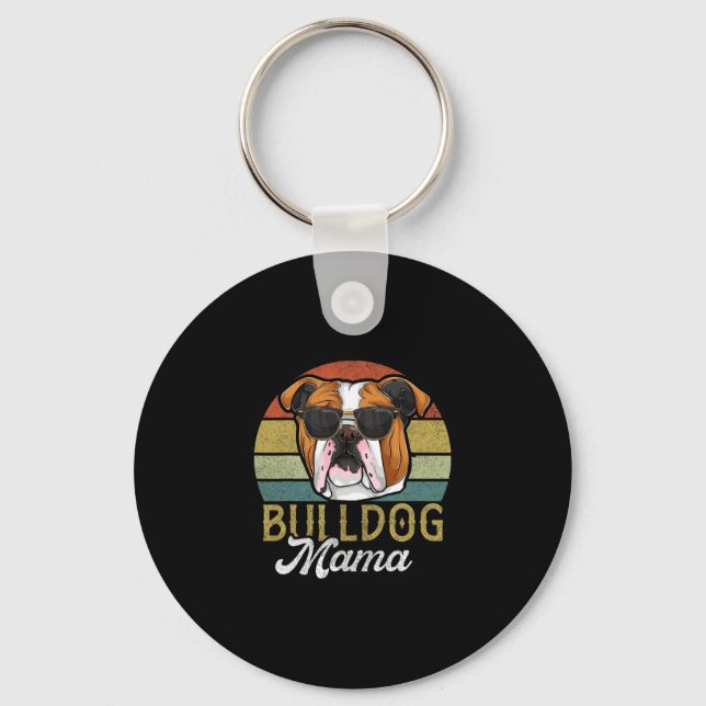Porte-clés Frenchie Bulldog Mama Chien Maman (Recto)