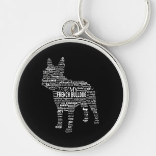 Porte-clés Frenchie Gift J'aime mon chien taureau français