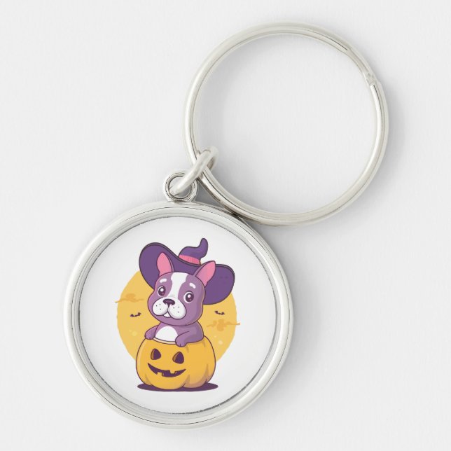 Porte-clés Frenchie Halloween (Devant)