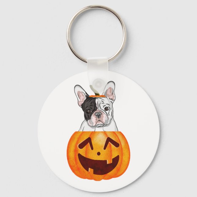 Porte-clés Frenchie Halloween (Recto)