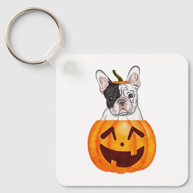 Porte-clés Frenchie Halloween (Recto)