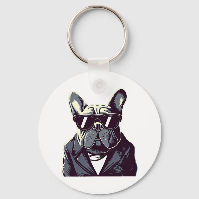 Porte-clés Frenchie L'Homme Du Parti (Recto)
