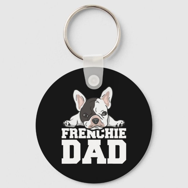 Porte-clés Frenchie Papa Cite Pour Ton Père Français (Recto)