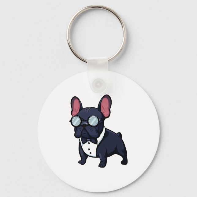 Porte-clés Frenchie The Gentlemen (Recto)