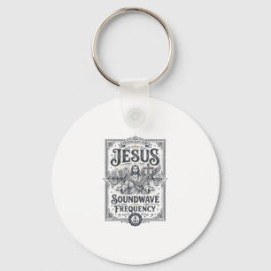 Porte-clés Fréquence d'onde sonore de Jésus Fréquence d'onde