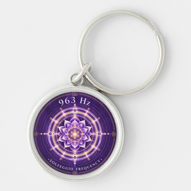 Porte-clés Fréquence Solfège 963 Hz (Devant)