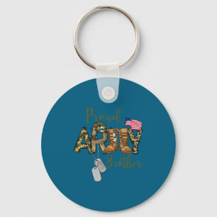 Porte-clés Frère de l'armée fier Frère militaire