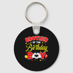 Porte-clés Frère du garçon d'anniversaire tenue de famille as