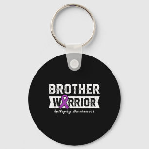 Porte-clés Frère D'Un Guerrier Épilepsie Frère Ribbo Violet