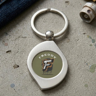 Porte-clés Fresh Off the Wall : Gras Graffiti Monogramme "F"