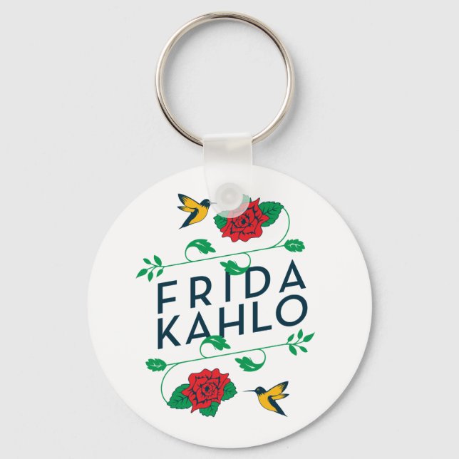 Porte-clés Frida Kahlo | Typographie florale (Recto)