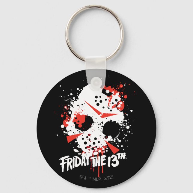 Porte-clés Friday the 13th | Paint Splatter Hockey Mask (Recto)
