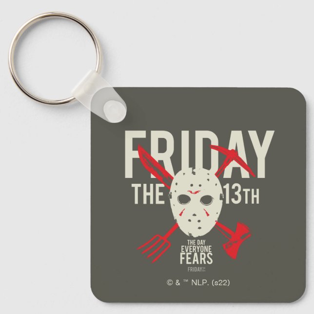 Porte-clés Friday the 13th | Weapons Cross Hockey Mask (Recto)