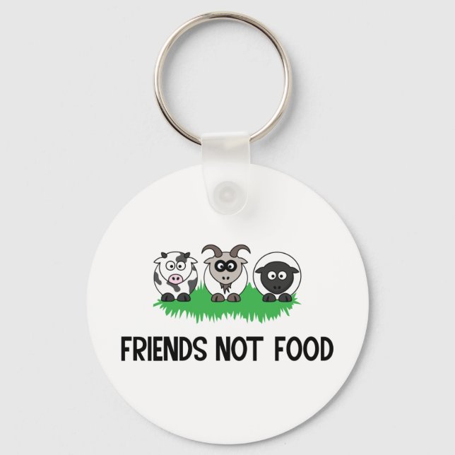 Porte-clés Friends Not Food, Venin for Vegan Vegetarian (Recto)