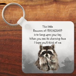Porte-clés Friendship Raccoon Think of Me Customized