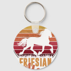 Porte-clés Frison- Maman Frison- Pour amateur de chevaux Fris
