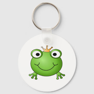 Porte-clés Frog Prince. Smiling Frog with a Crown.