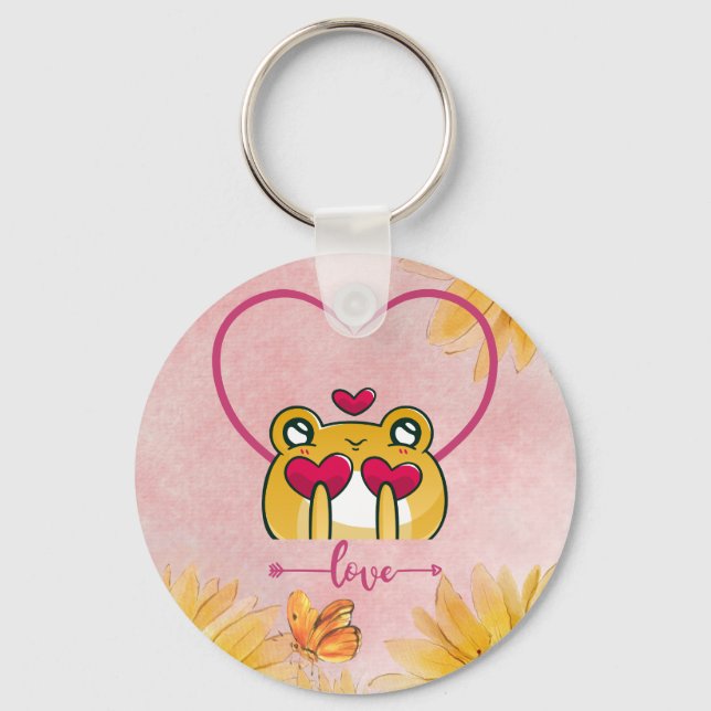 Porte-clés Froggy Love : Hopping Hearts (Recto)