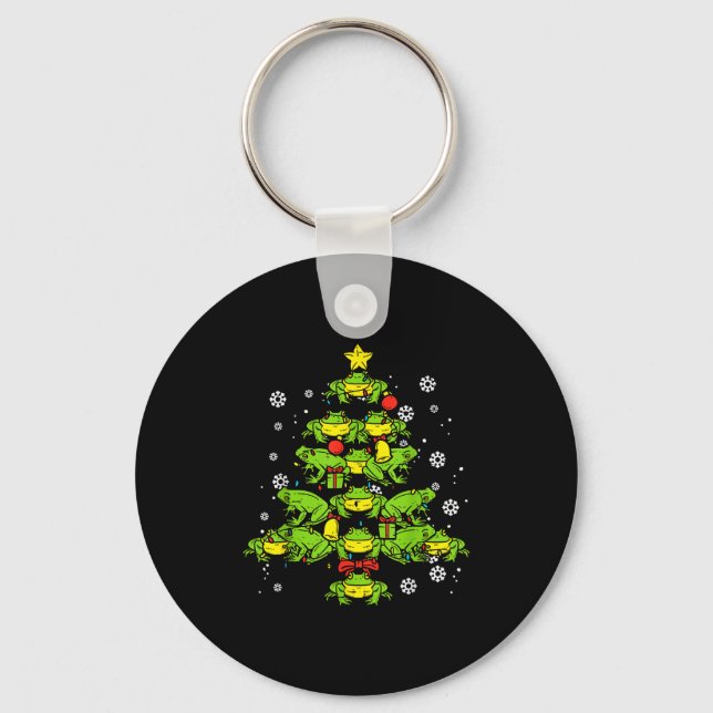 Porte-clés Frogs Christmas Tree Animal Xmas Women Men Kids  (Recto)