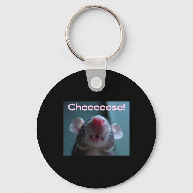 Porte-clés Fromage ! Autocollant Rat de compagnie  (Recto)