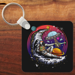 Porte-clés Fromage Space Moon