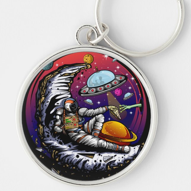 Porte-clés Fromage Space Moon (Devant)