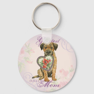 Porte-clés Frontière Terrier Heart Maman