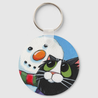 Porte-clés Frosty et Sox - Porte - clé de chat de Noël