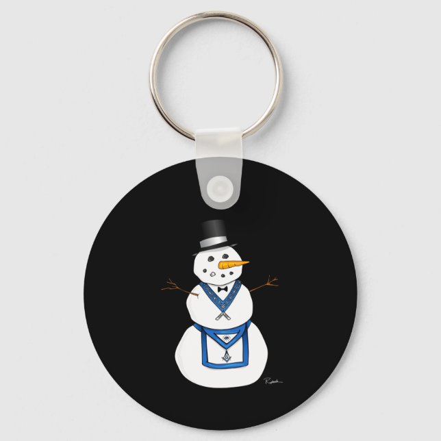 Porte-clés Frosty The Snowman Funny Masonic Holiday Christmas (Recto)