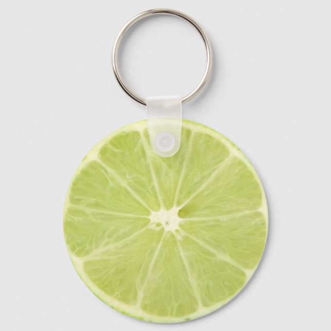 Porte-clés Fruit de citron vert tranche fraîche (Recto)