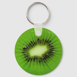 Porte-clés Fruit Kiwi vert frais tranche