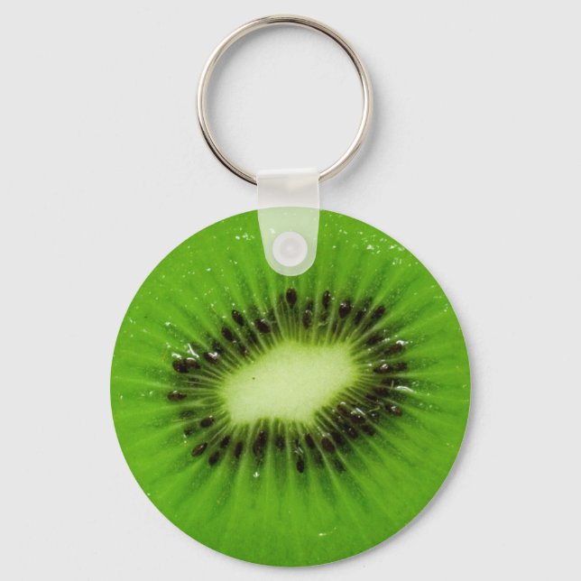 Porte-clés Fruit Kiwi vert frais tranche (Recto)