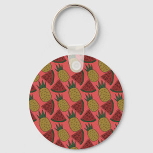 Porte-clés Fruit motif transparent motif de surface de frui
