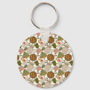 Porte-clés Fruit motif transparent motif de surface de frui