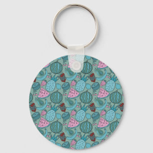 Porte-clés Fruit motif transparent motif de surface de frui
