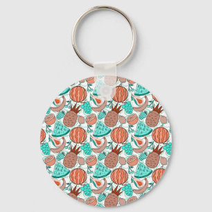 Porte-clés Fruit motif transparent motif de surface de frui