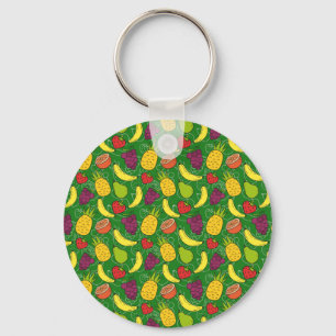 Porte-clés Fruit motif transparent motif de surface de frui
