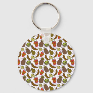 Porte-clés Fruit motif transparent motif de surface de frui
