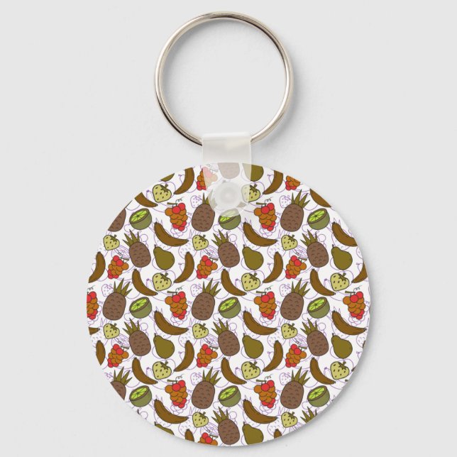 Porte-clés Fruit motif transparent | motif de surface de frui (Recto)