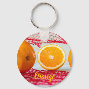 Porte-clés Fruit orange pour végétalien et végétalien