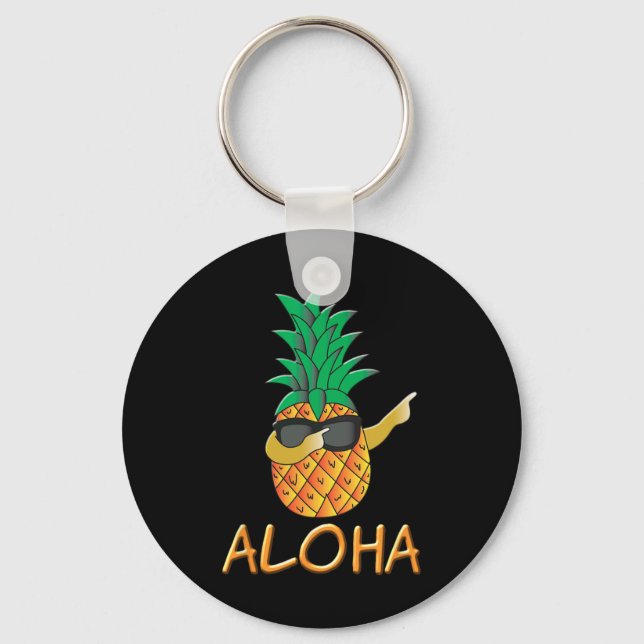 Porte-clés Fruits d'ananas Plages d'Aloha Hawaii - Surf Nouve (Recto)