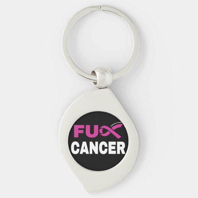 Porte-clés FU CANCER...Cancer du sein (Devant)