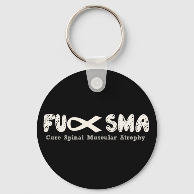 Porte-clés Fu SMA Awareness Ribbon Cream (Recto)