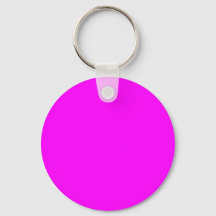 Porte-clés Fuchsia / Hot Pink FF00FF - Option pour ajouter un